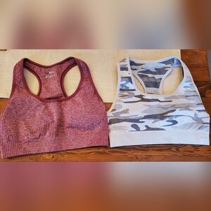 Womens Small Sports Bras set of 2. RBX & unbranded. Both with removable pads